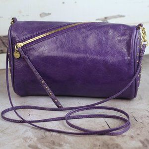 HOBO CLANCY Vtg Leather Crossbody Bag Purple